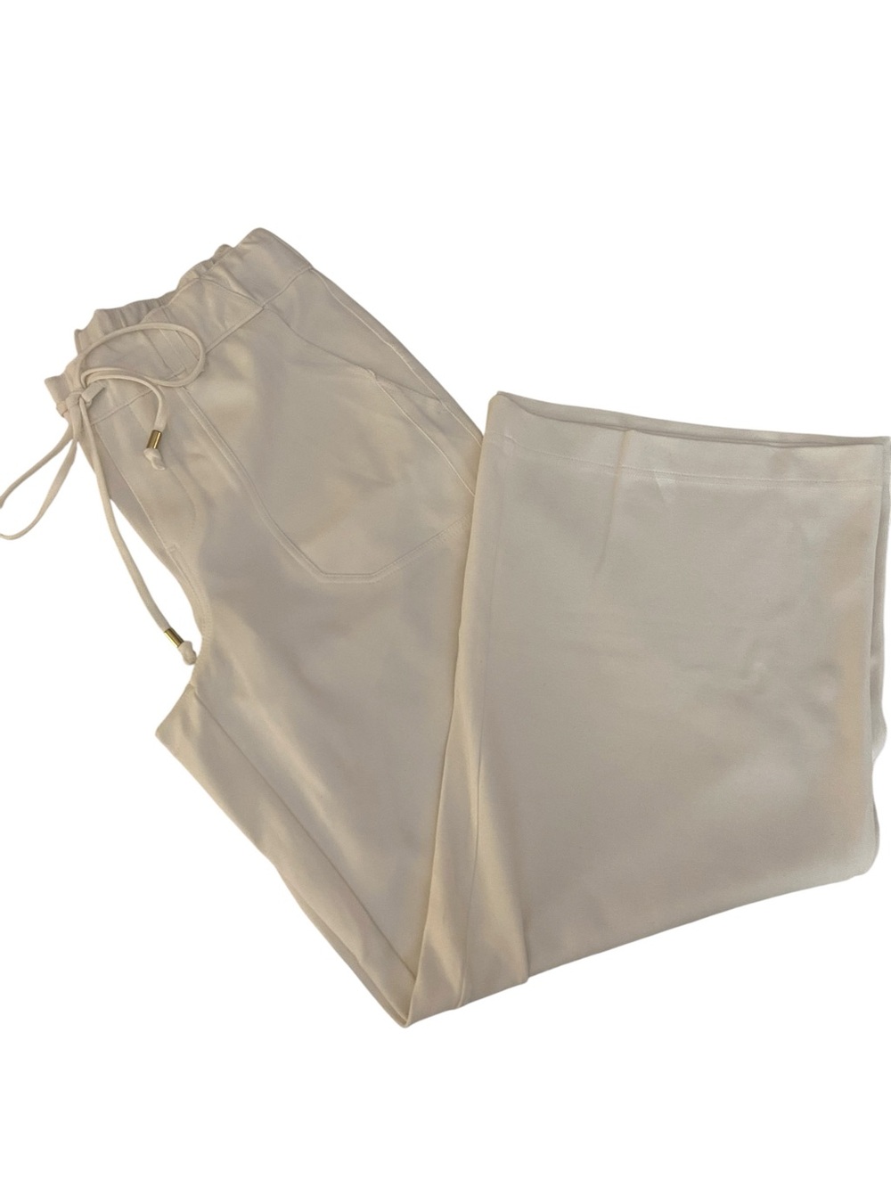DEMOCRACY WIDE LEG WHITE PULL ON PANTS SIZE LARGE